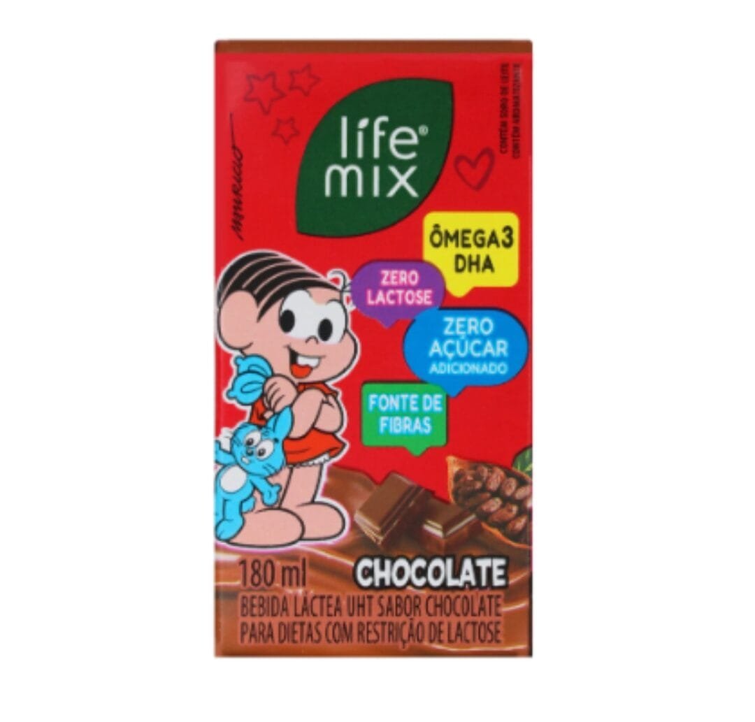 PRODUTOS SITE (12) Bebida Láctea Life Mix Kids Chocolate - 180ml - Imagem 1