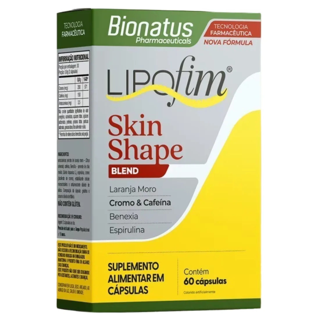 PRODUTOS SITE (52) Lipofim Skin Shape – 60 Caps Bionatus - Imagem 1