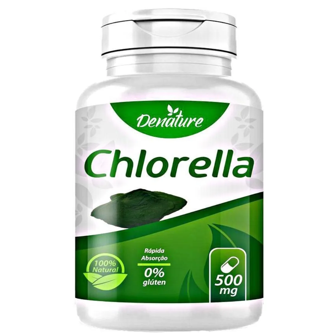Chlorella 500mg – 60 Caps Denature - Imagem 1