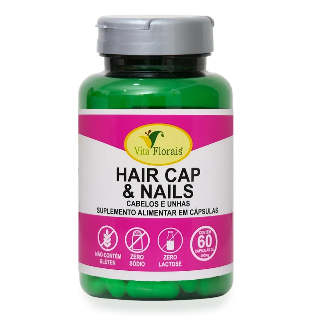 Hair Cap Nails 500mg 60 Caps - Vitaflorais - Imagem 1