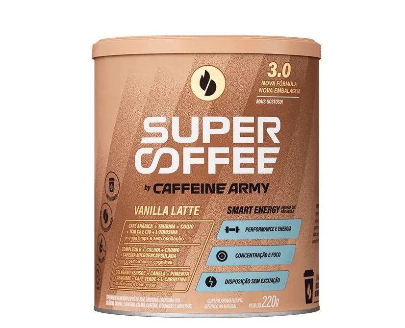 SUPERCOFFEE VANILLA LATTE 200g Supercoffee Vanilla Latte 220g - Imagem 1