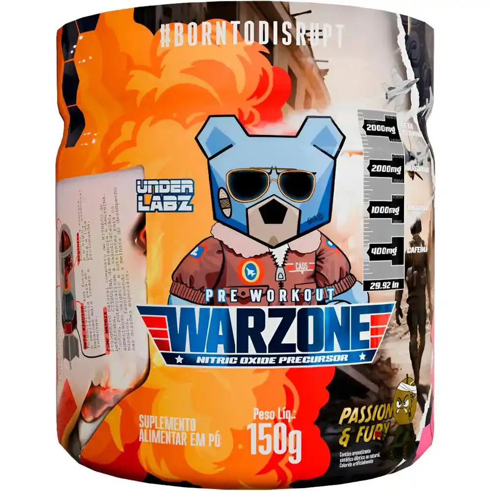 Pré-Treino Warzone Passion & Fury Under Labz 150g Pré Treino Warzone Passion & Fury Under Labz 150g - Imagem 1