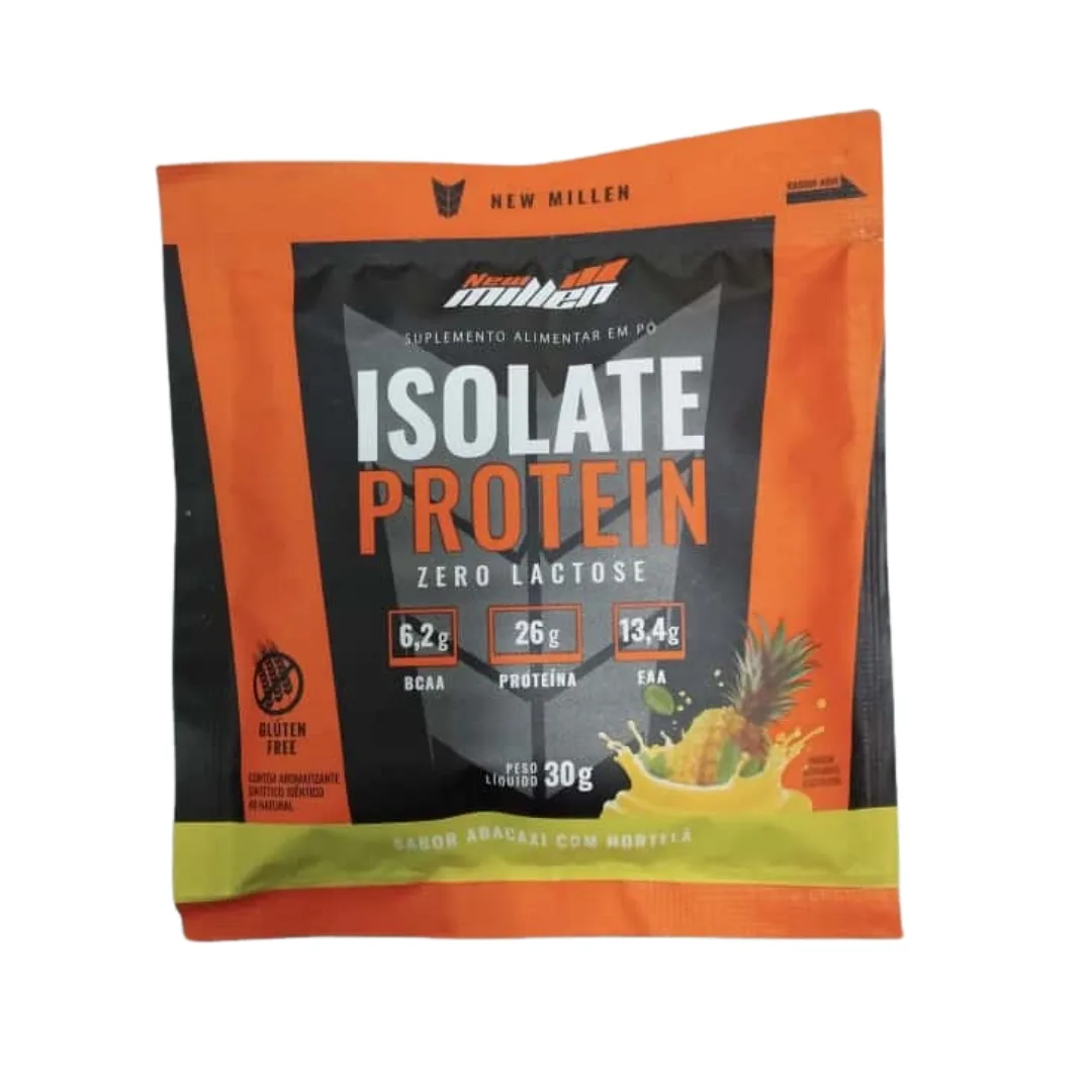 Whey Isolate Protein Sachê Abacaxi com Hortelã 30g New Millen - Imagem 1