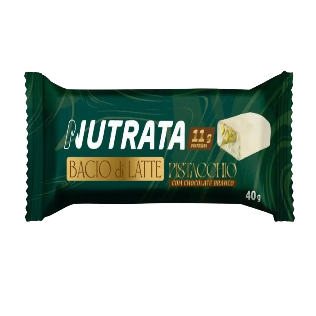 PRODUTOS SITE (3) Nutrata Sabor Pistache com Chocolate Branco 40g Bacio di Latte - Imagem 1