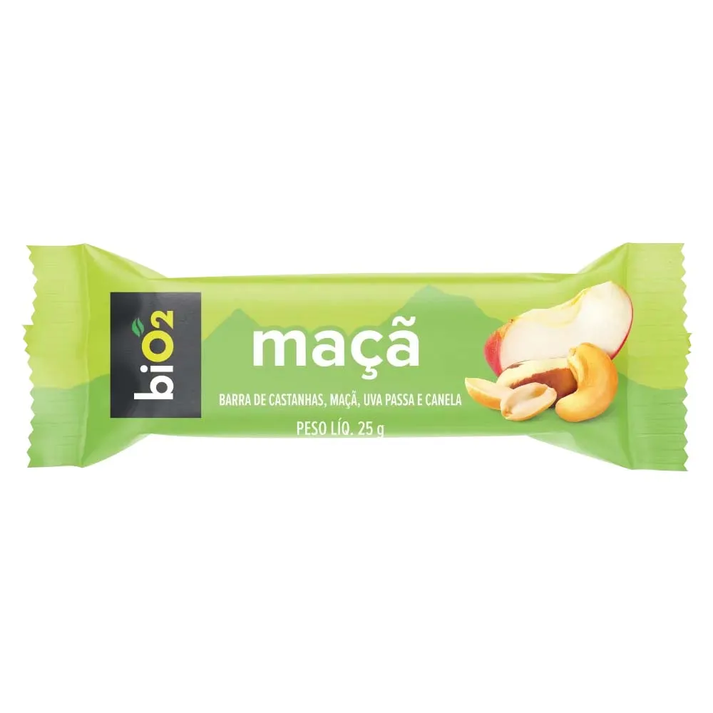 BIO2-BARRA-NV-MACA-UN BIO2 Nuts Maçã 25g - Imagem 1