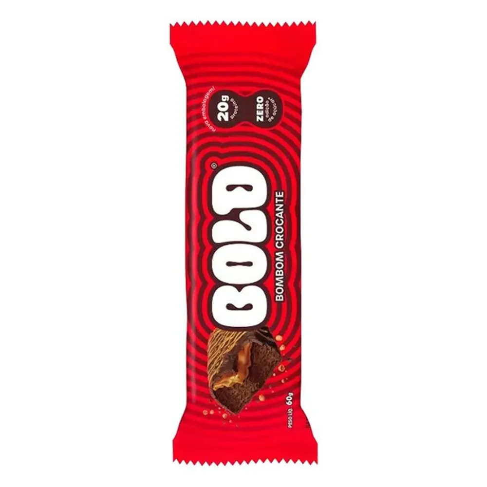 Barrinha-Bold-Bar-Bold-Bombom-Crocante-60g-Bold-Nutrition-ProEmbImagem-3106 Bold Bombom Crocante 60g - Imagem 1