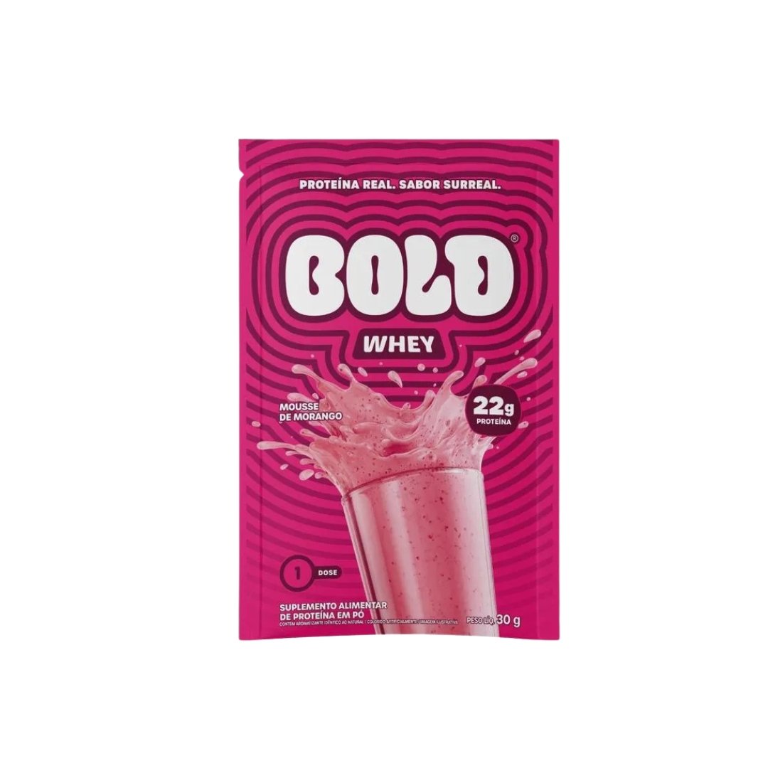 PRODUTOS SITE (29) Bold Whey Mousse de Morango 30g - Imagem 1