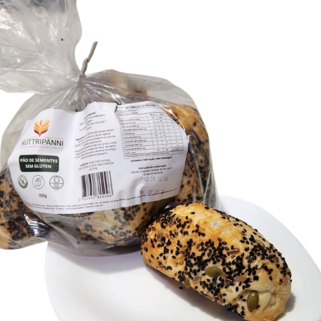 PRODUTOS SITE (9) Pão Francês Sem Glúten Com Sementes - 5 unidades - Imagem 1