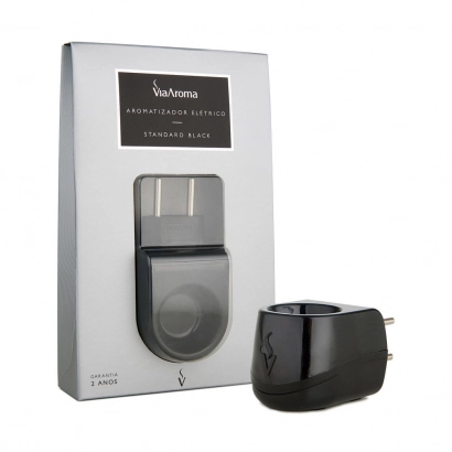 Difusor Aromatizador Elétrico Bivolt Standard Black – Via Aroma