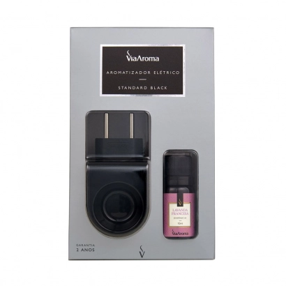 Difusor Aromatizador Standard Black Lavanda Francesa Via Aroma – 10ml