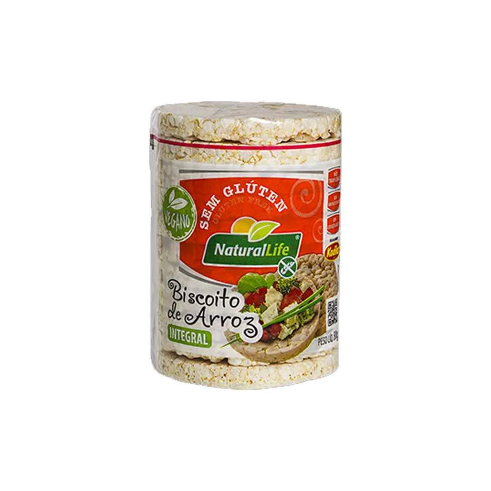 NATURAL-LIFE-BISCOITO-DE-ARROZ-ATUALIZADO Biscoito de Arroz Grande 80g - Natural Life - Imagem 1