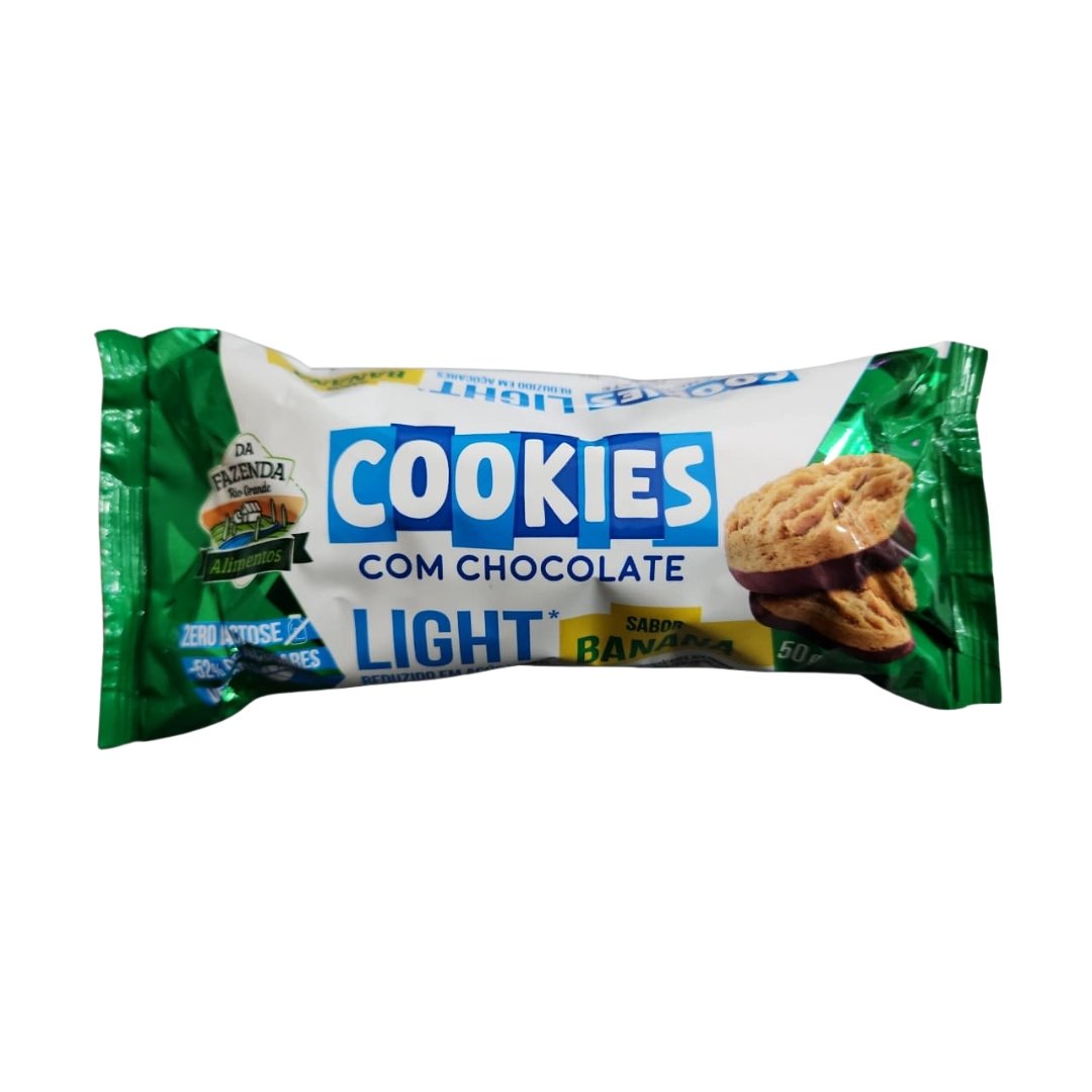 PRODUTOS SITE - 2026-07-17T141031.713 Cookies Light Banana com Chocolate 50g Da Fazenda - Imagem 1