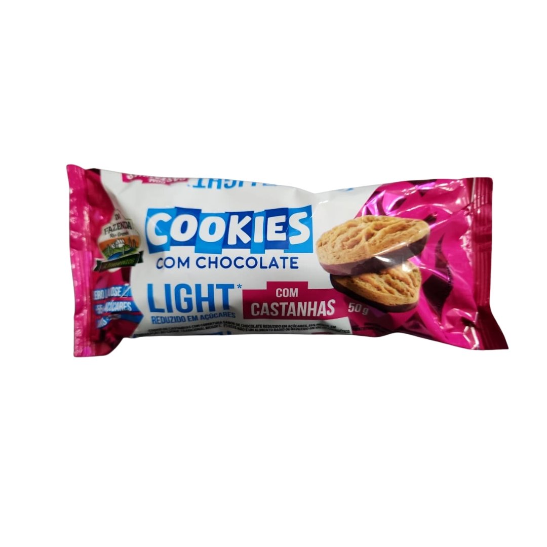 PRODUTOS SITE - 2026-07-17T141217.640 Cookies Light Castanhas com Chocolate 50g Da Fazenda - Imagem 1