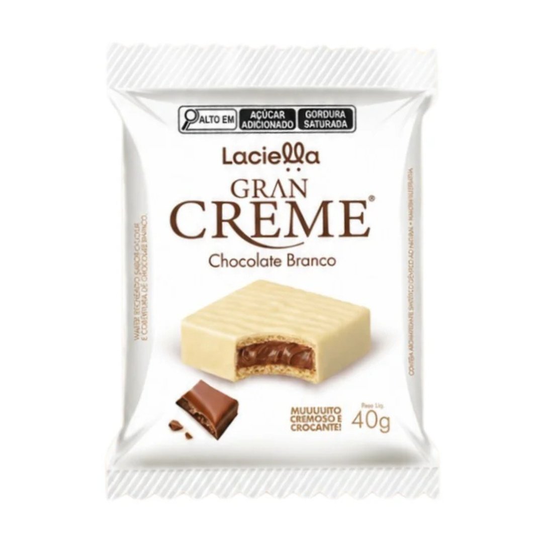 PRODUTOS SITE - 2026-07-17T155402.152 Gran Creme Chocolate Branco 40g Laciella - Imagem 1