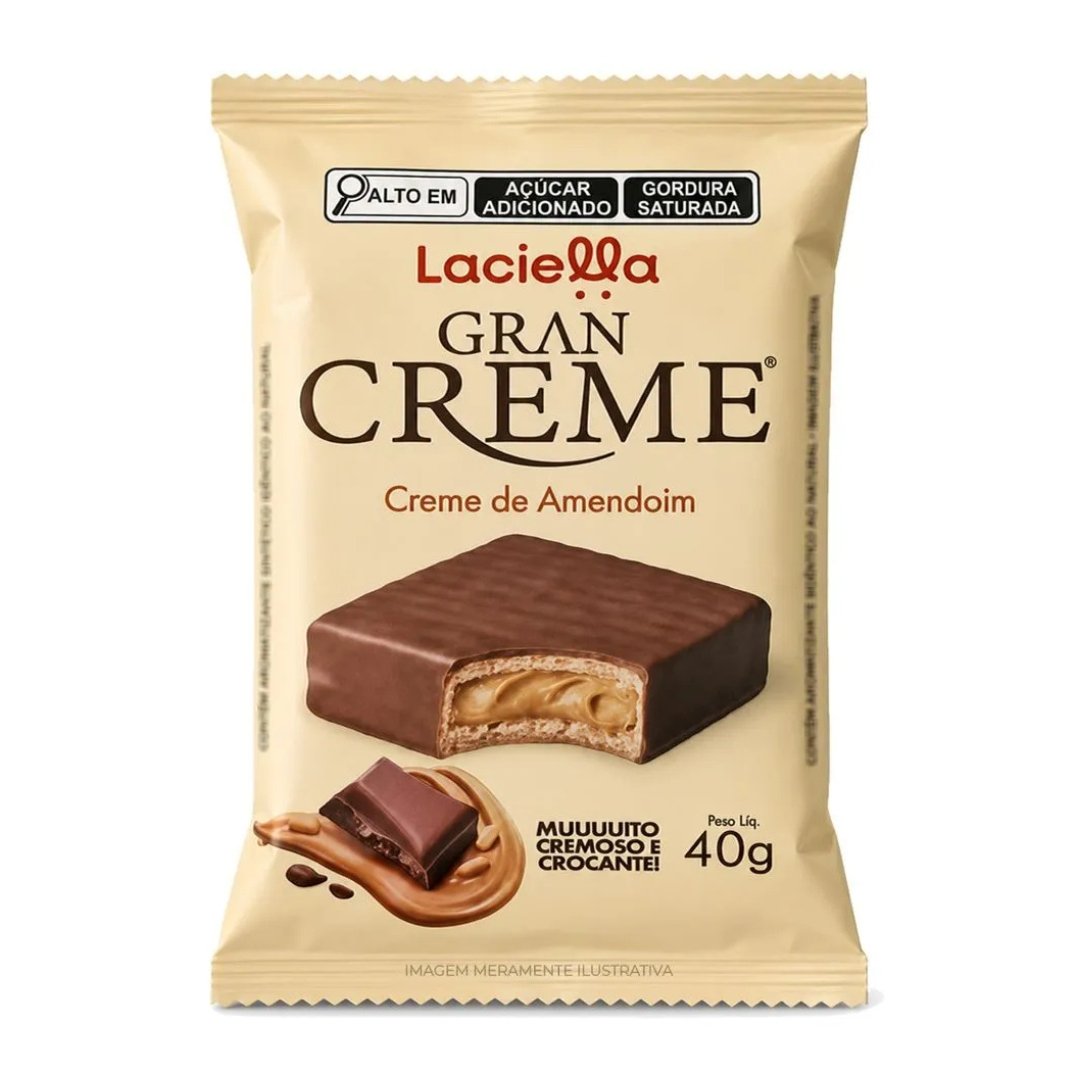 PRODUTOS SITE - 2026-07-17T155629.814 Gran Creme Creme de Amendoim 40g Laciella - Imagem 1