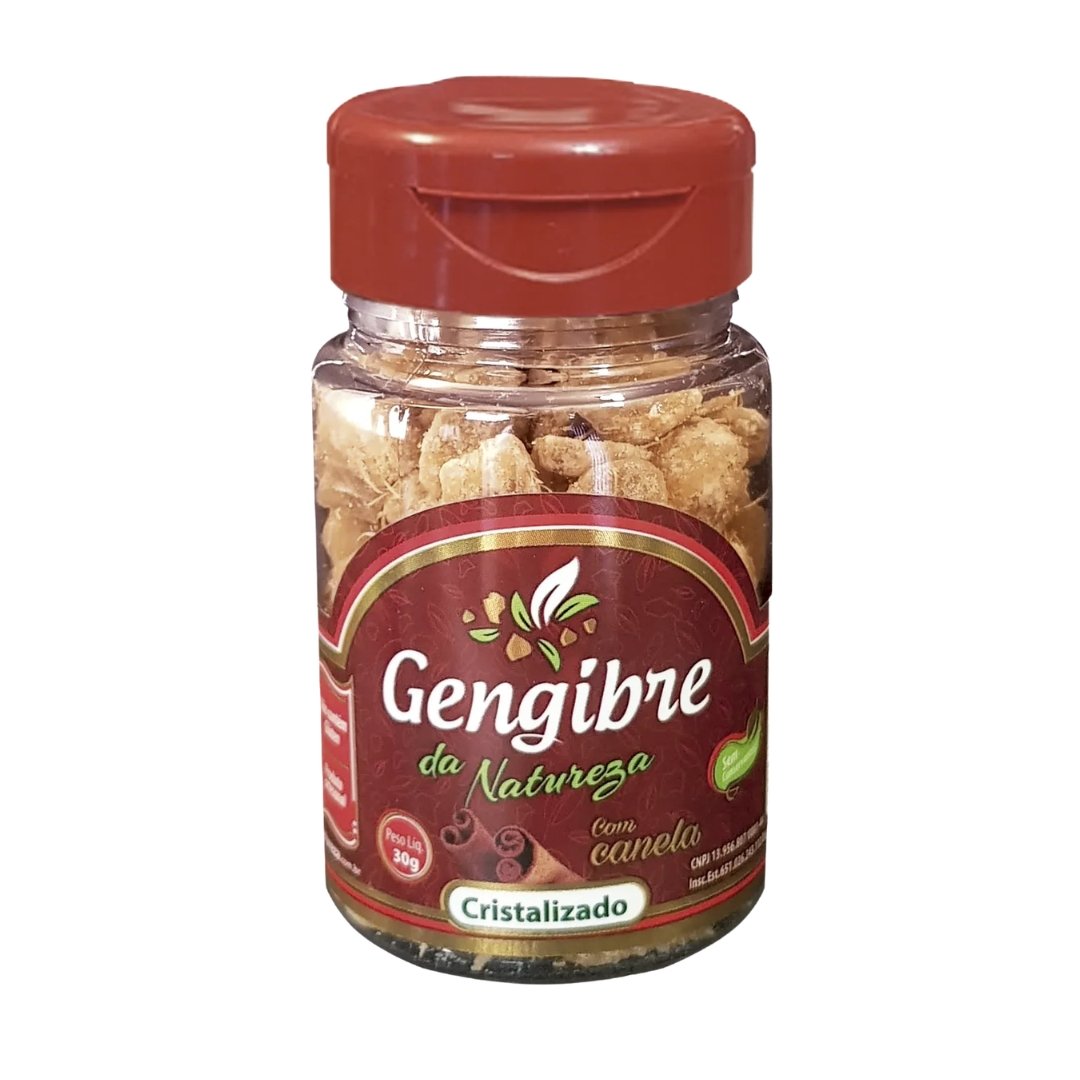 PRODUTOS SITE (40) Gengibre Cristalizado com Canela Da Natureza 30g - Imagem 1