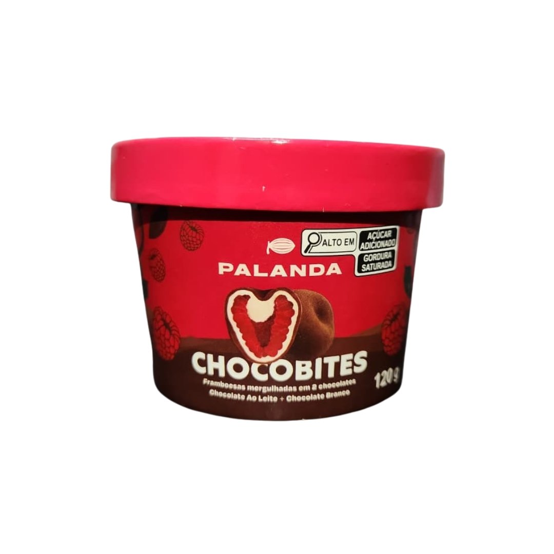 PRODUTOS SITE (55) Chocobites Framboesa c/ Choc ao Leite e Branco Palanda 120g - Imagem 1