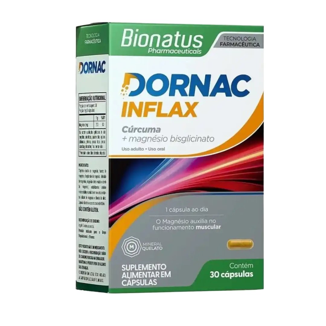 PRODUTOS SITE (59) Dornac Inflax 30 Caps Bionatus - Imagem 1