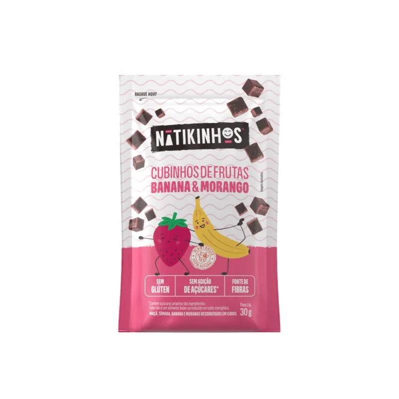 cubos-de-frutas-de-banana-e-morango-30g-natikos-Photoroom--1- Natikinhos Banana e Morango 30g - Imagem 1