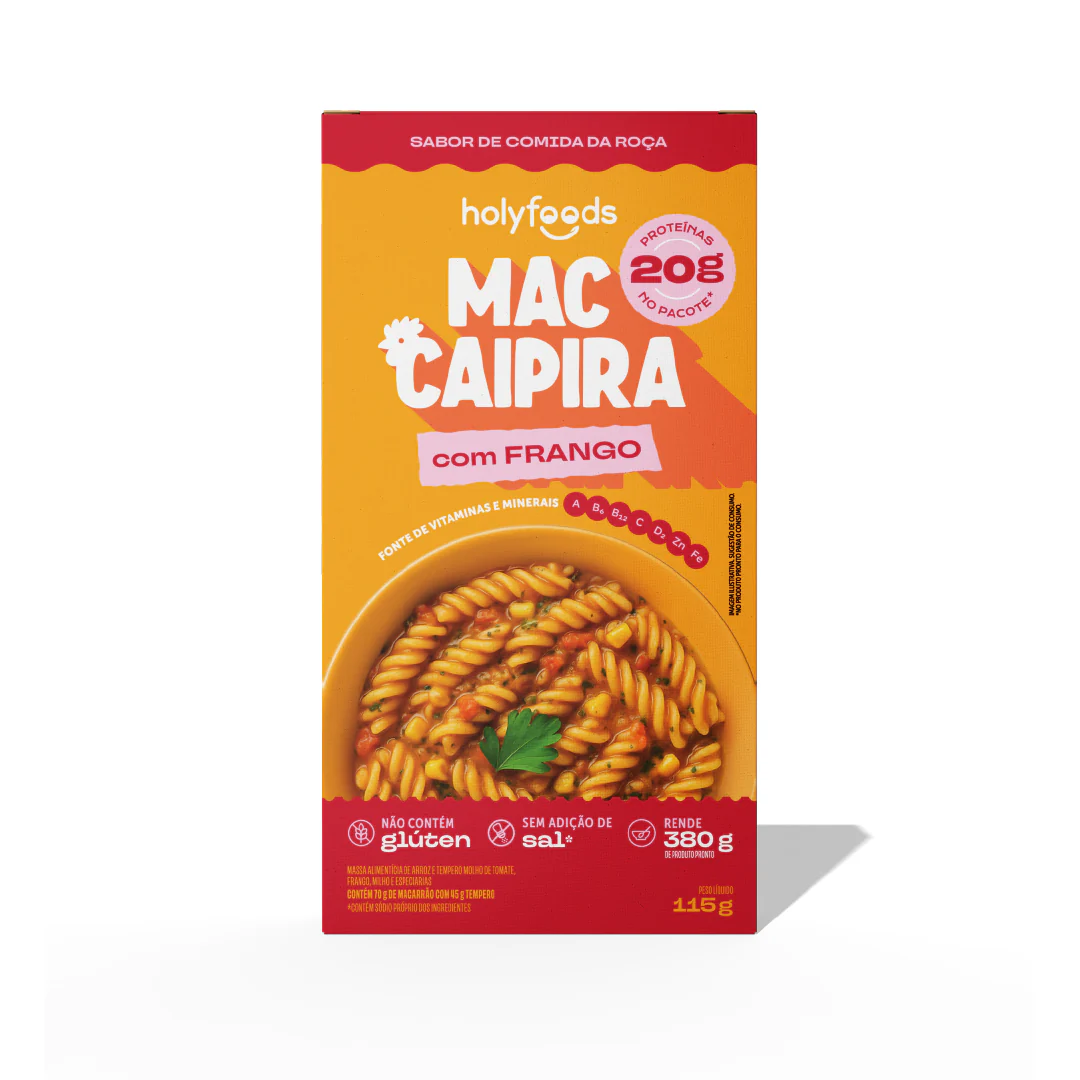 mac_caipira Mac Caipira com Frango S/G HolyFoods 115g - Imagem 1