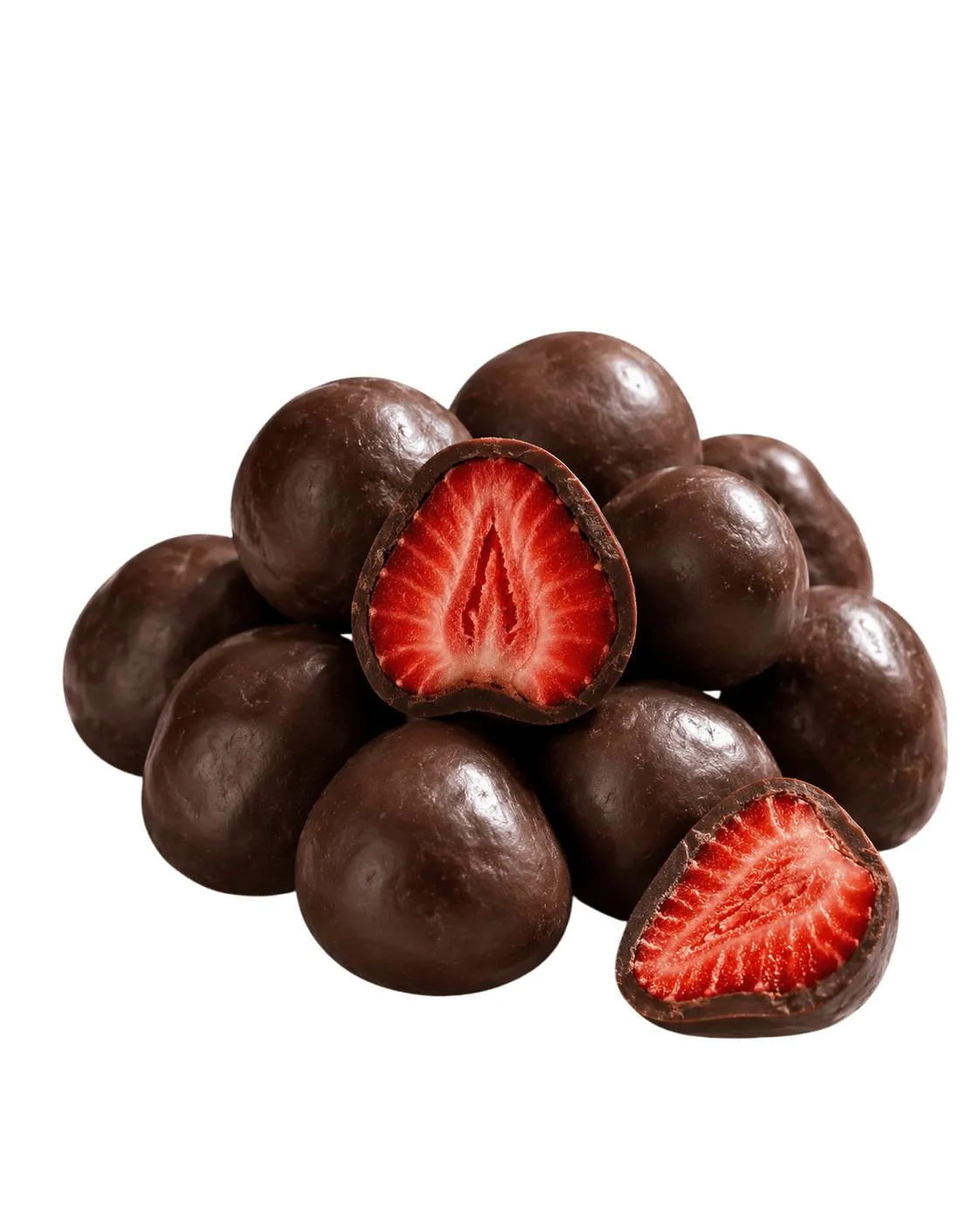 morango_rech_choc_meio_amargo_100g_a_granel_22533_1_aebecb0338890c4cef4889cdd3a5c7a6 Dragea de Morango Chips Choco Meio Amaro Zero Açúcar - 100g - Imagem 1