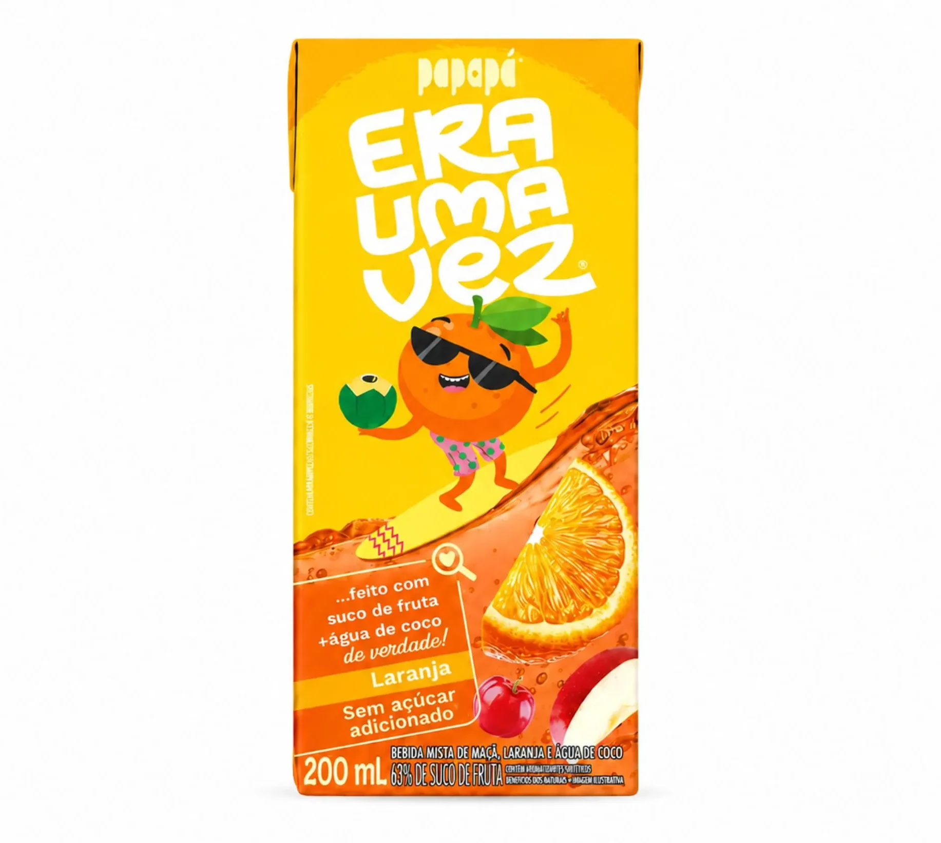 Suco de Laranja e Água de Coco Era Uma Vez 200ml – Papapá - Imagem 1