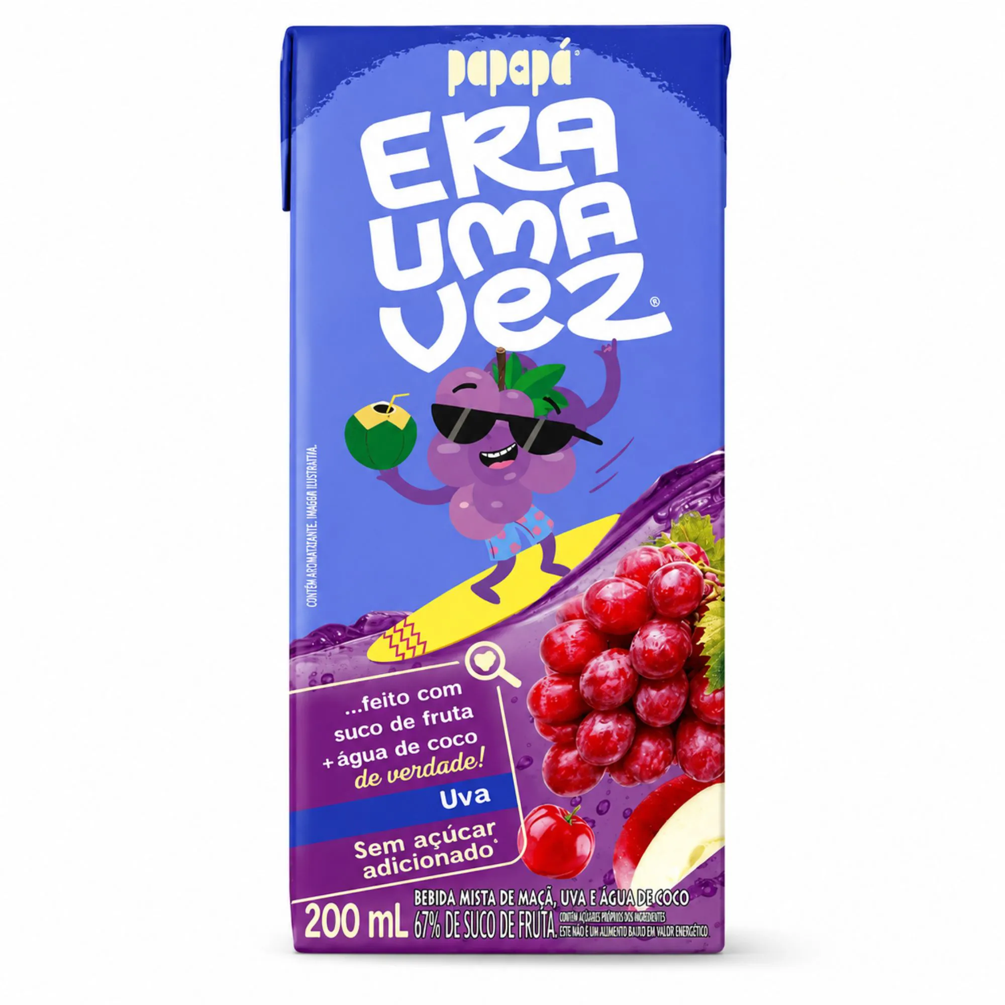 Suco de Uva e Água de Coco Era Uma Vez 200ml – Papapá - Imagem 1