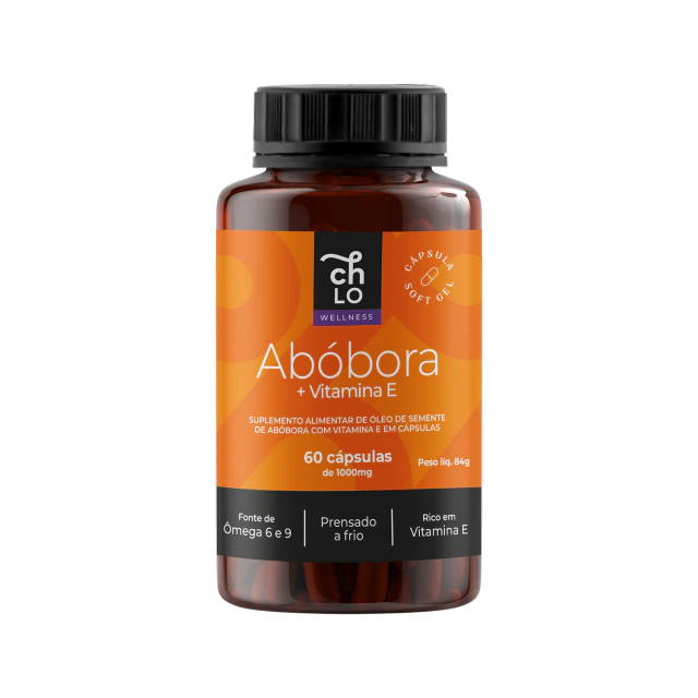 Óleo de Semente de Abóbora + Vit E 1000mg 60 Caps Chá Lovers