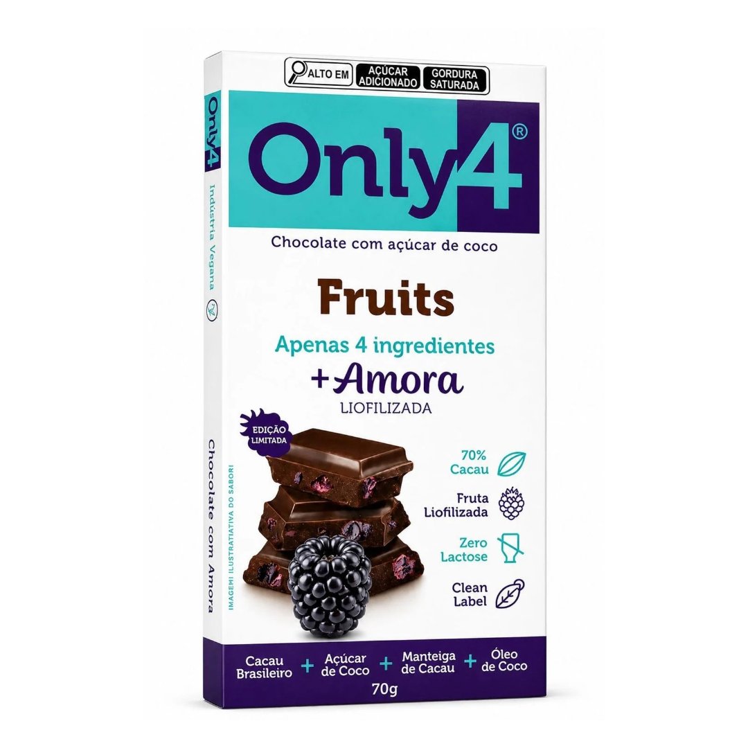 PRODUTOS SITE - 2026-09-15T154516.543 Only4 70% Fruits Amora Liofilizada 70g - Imagem 1